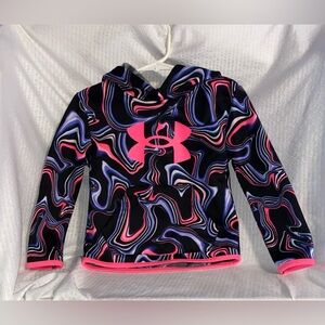 Under Armour Black and Pink Hoodie with Bold Logo